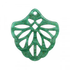 Resin pendant 40mm - Multicolor green